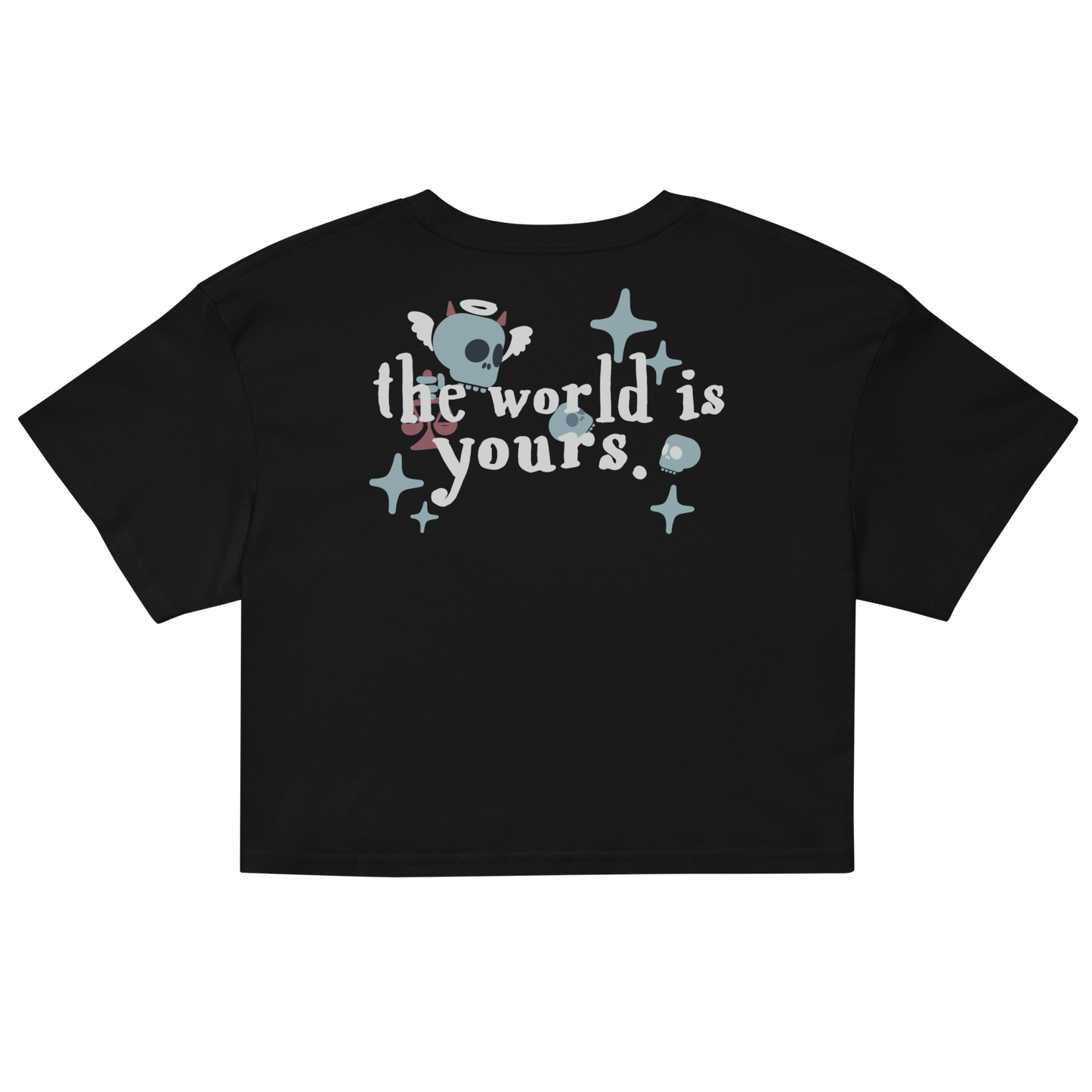 CHROME HEARTED | WORLD IS YOURS . | CROP TOP